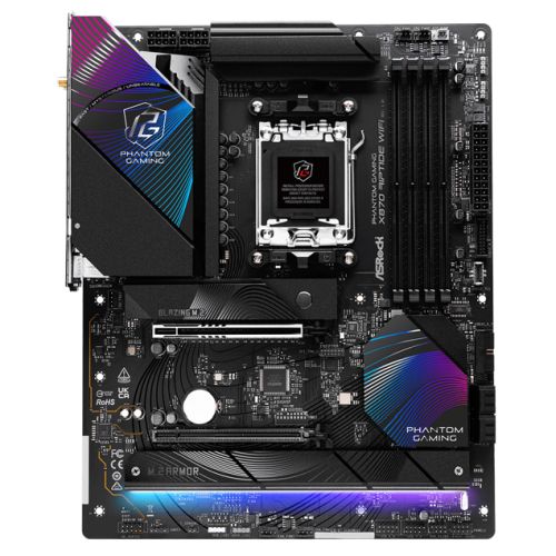 Asrock X870 RIPTIDE WIFI, AMD X870, AM5, ATX, 4 DDR5, HDMI, 2 USB4, Wi-Fi 7, 2.5G LAN, RGB, 3x M.2 Asrock X870 RIPTIDE WIFI, AMD X870, AM5, ATX, 4 DDR5, HDMI, 2 USB4, Wi-Fi 7, 2.5G LAN, RGB, 3x M.2